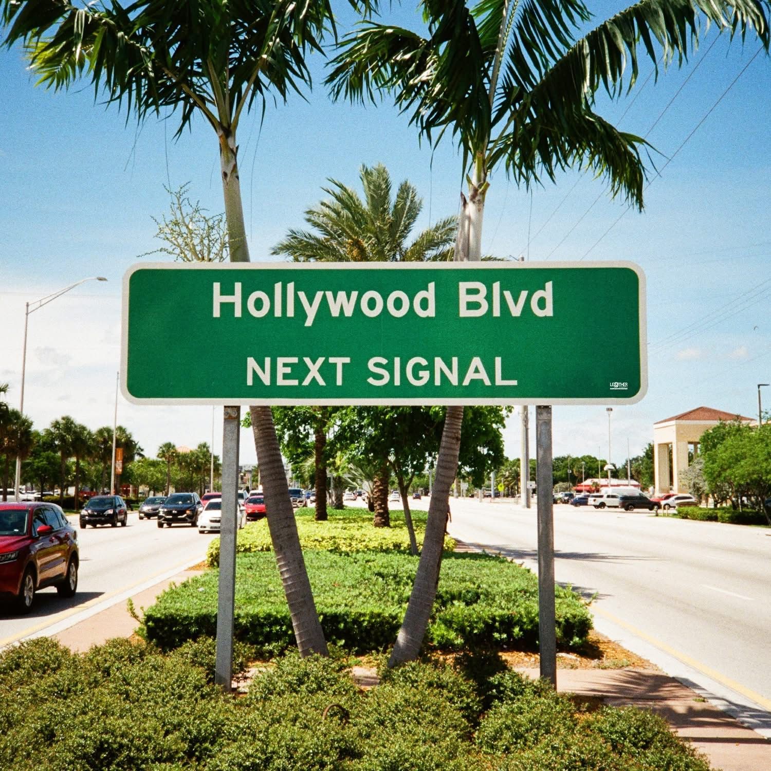 Hollywood Blvd street sign in Hollywood, Florida